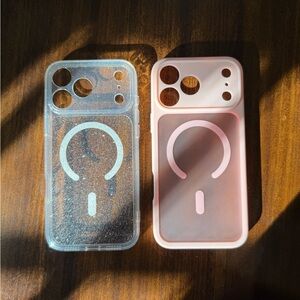 ONLY PINK AVAILABLE - Pink Magnetic iPhone 17 Pro Max phone cases.